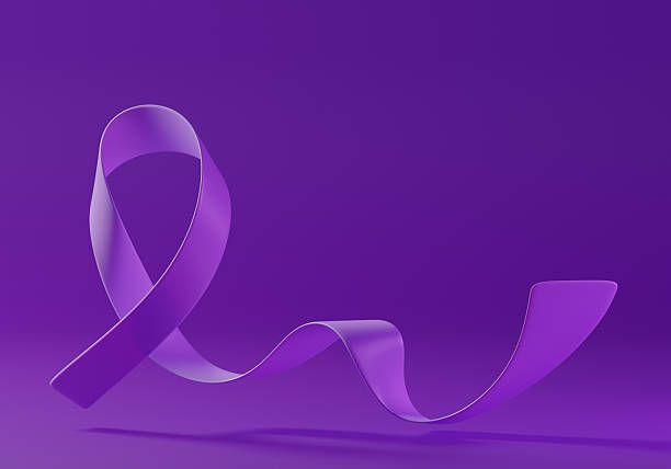 istock Purple Ribbon. Pancreatic Cancer Awareness Month 2240205500