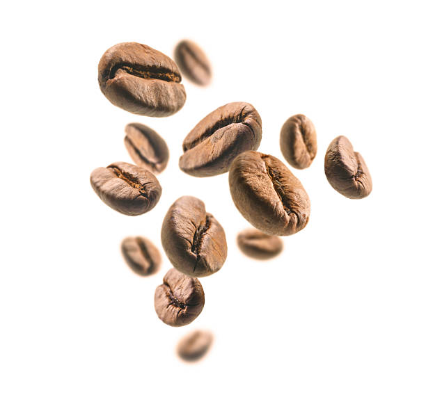 istock Coffee beans levitate on a white background 2240207212