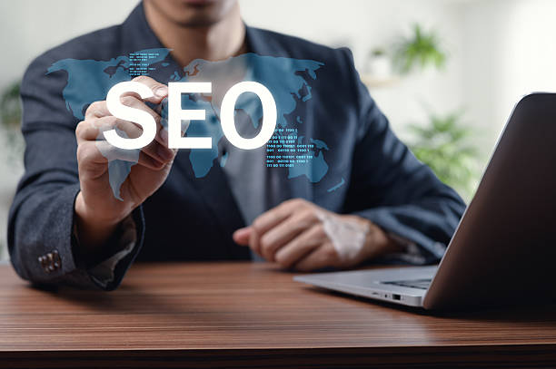 istock Businessman Engaging with Digital SEO Concept on Virtual Screen 2240216824