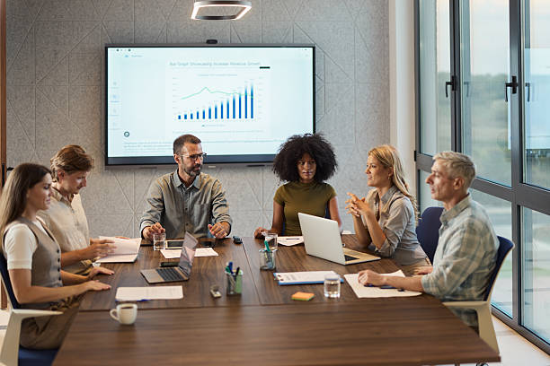 istock Diverse business team having a meeting in a modern office. 2240224704