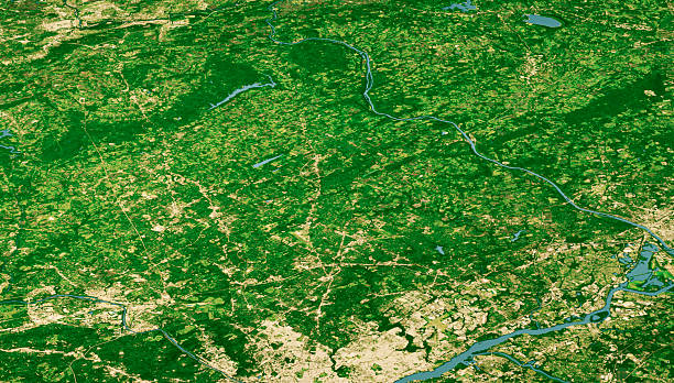 istock Bucks County PA Satellite Landscape View 3D Render Color 2240231782