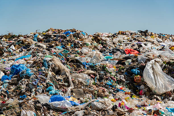 istock A sprawling landfill site overflowing with colorful plastic and other waste, contributing to pollution and ecological harm 2240232109