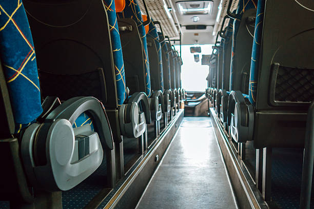 istock inside view modern bus during journey through city in daylight hours. closeup. 2240235796