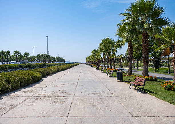 istock Empty road in city park 2240237861