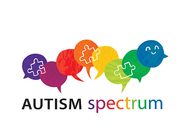 Autism Spectrum Disorder Concept vector art illustration