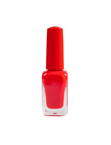 istock Red nail polish bottle isolated on white background. Copy space, place for text 2240238211