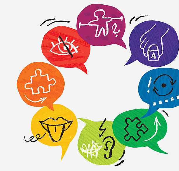 Autism Spectrum Disorder Concept vector art illustration