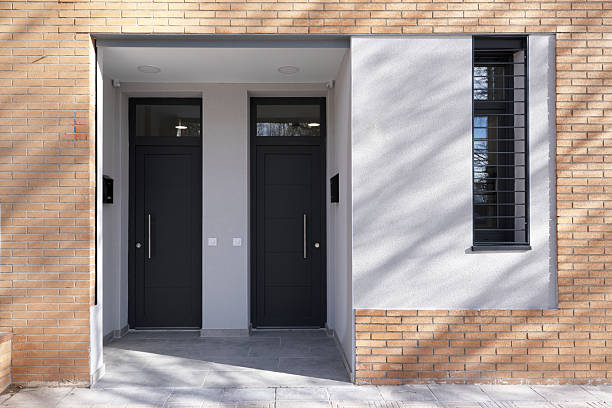 istock Access doors to loft-type homes on the ground floor 2240243264