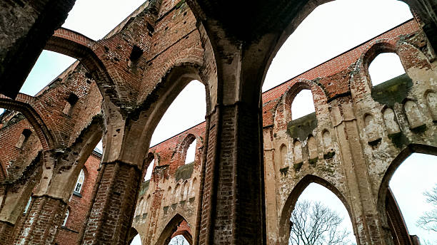 Alvastra kloster an old abbey monastery ruin in Sweden\nPhoto taken early summer