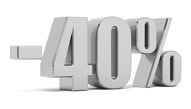 istock Discount 40 percent off. 3d illustration 2240253813