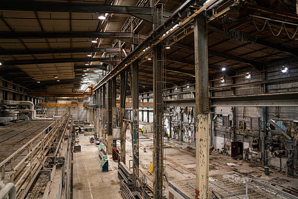 istock Old Paper Fabric in Deconstruction - Lost Place in Industry 2240257777