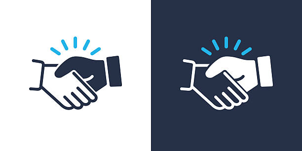 bildbanksillustrationer, clip art samt tecknat material och ikoner med agreement glyph solid icon. solid icon that can be applied anywhere, simple, pixel perfect and modern style. - handskakning