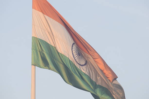 India flag waving background.