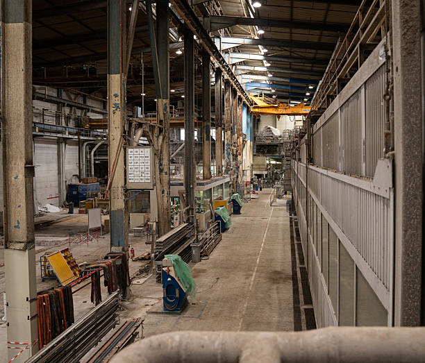 istock Old Paper Fabric in Deconstruction - Lost Place in Industry 2240260505