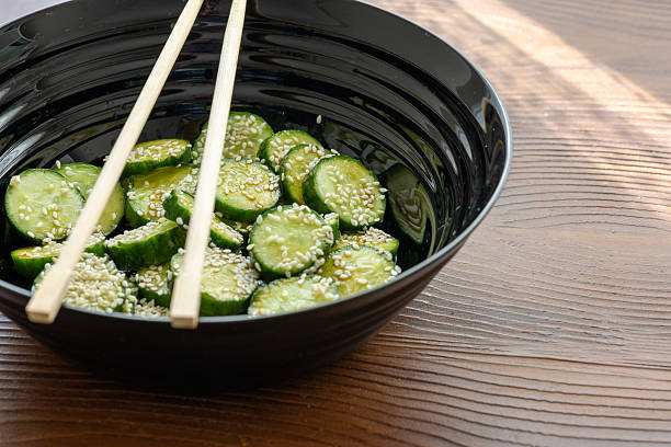 istock Cucumber Seasoned with Spicy Sauce 2240263761