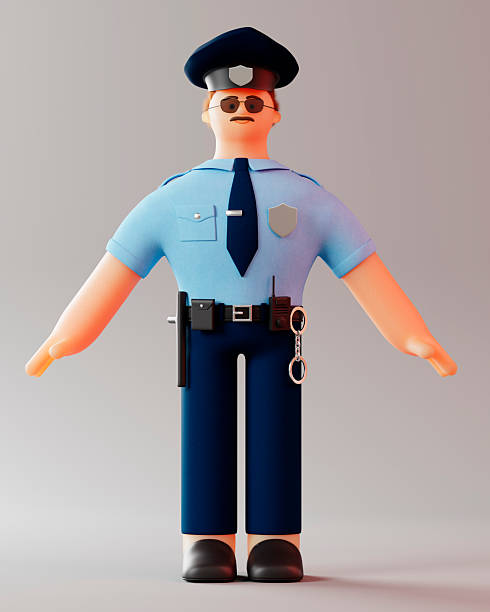 istock Policeman officer cartoon character 2240267950