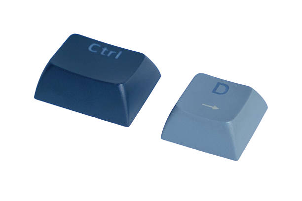 istock Close Up Of Computer Keyboard Keys: Ctrl And D Keycaps On White Background 2240279339