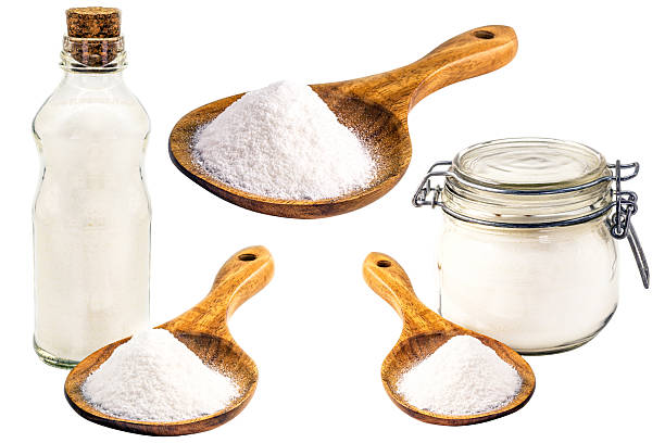 istock sodium bicarbonate on isolated white background, chemical compound in crystalline powders, used as antacid or yeast 2240285365