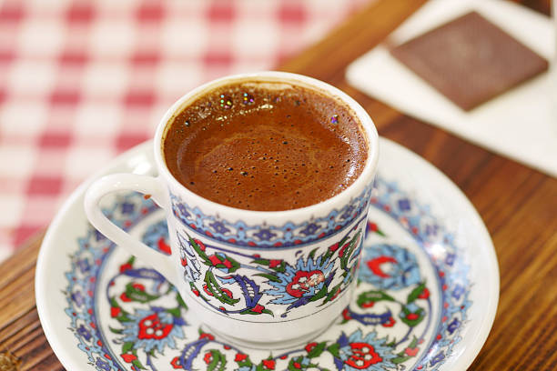istock Traditional turkish coffee served in a decorative cup 2240287352