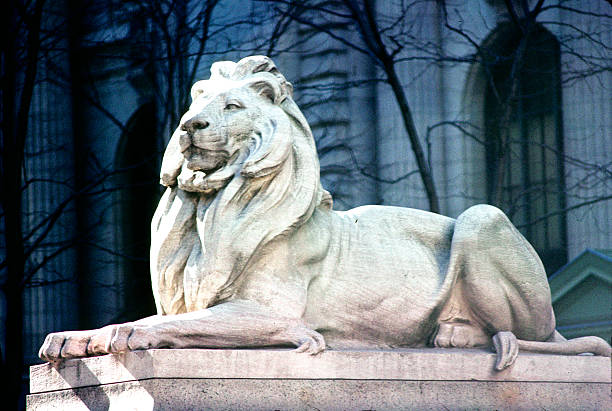 istock NYC Liibrary lion named Patience 2240292139