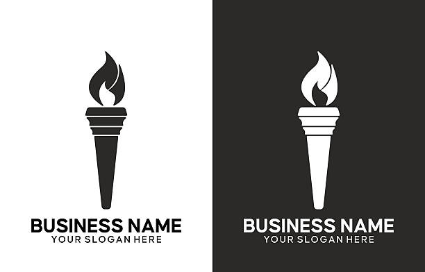 Minimalistic torch logo