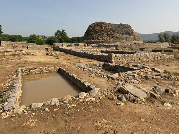 istock Dharmarajika Stupa ruins and sacred pond showing ancient Buddhist architecture 2240298930