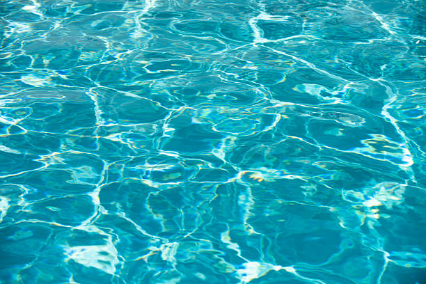 istock Blue pool water background. Blurred transparent clear calm water surface texture. Water waves in sunlight with copy space. 2240303621