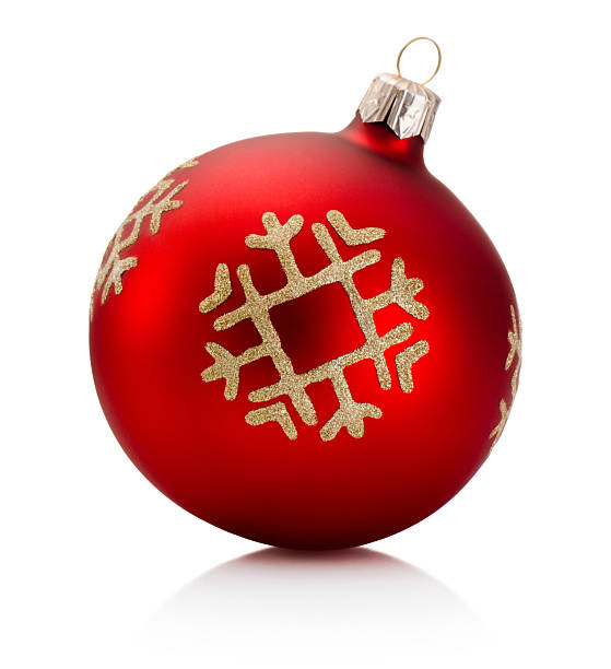 istock Christmas red decoration bauble isolated on white background 2240309784