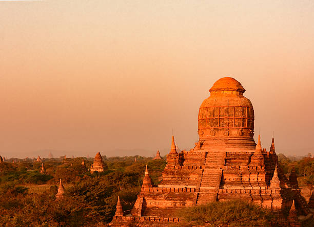 Ancient temples and pagodas in Bagan, Myanmar. UNESCO heritage site