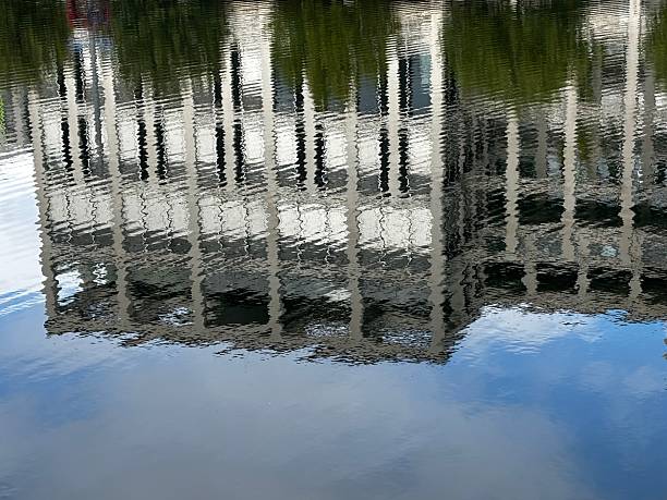 istock Reflection of a modern office building in a lake 2240319283