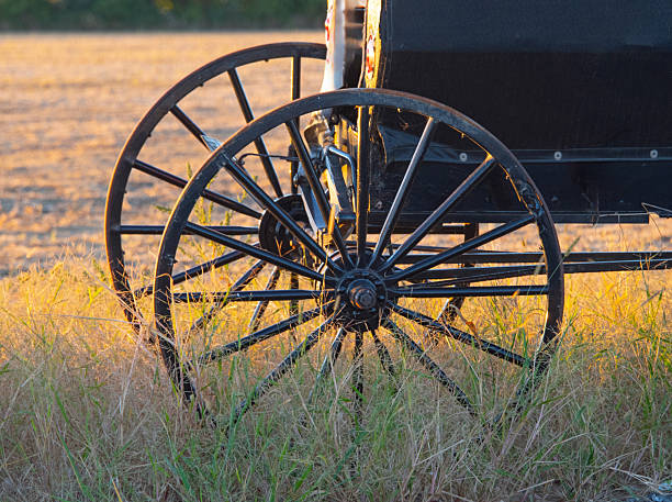 Old Weathered Amish Wagon Wheels-Hamilton County, Indiana