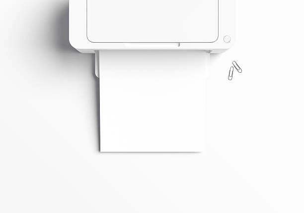 istock Blank A4 paper coming out of printer, Printer mockup, Empty A4 mockup. Perfect for project presentations. 2240334475