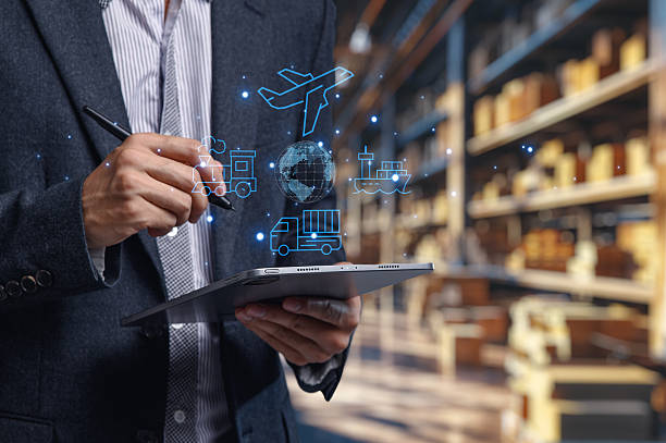 istock Professional in Suit Analyzing Global Trading Logistics Concept 2240347955