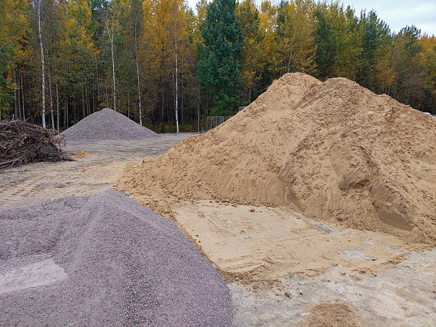 istock Heaps of sand, gravel, crushed stone 2240368172
