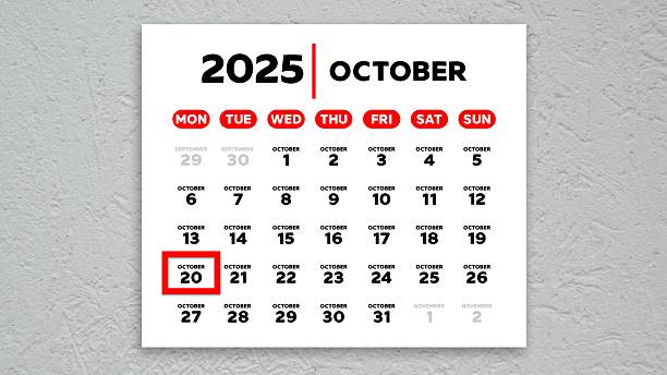 istock The date October 20th marked with a red cursor on the wall calendar 2025 2240369385