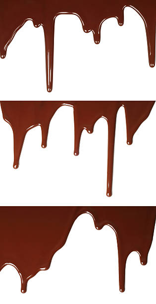 istock Set of wide chocolate drips, isolated on transparent background 2240384554
