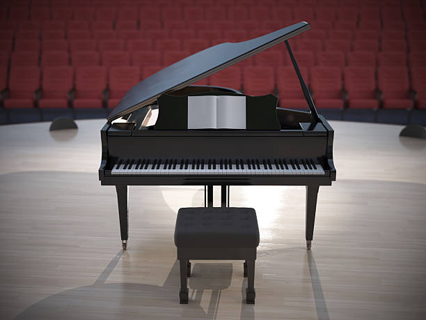 istock Grand piano sits alone on stage in empty auditorium preparing for a concert performance 2240384810