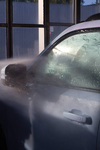 istock Car Wash Splash on Blue Door 2240387012