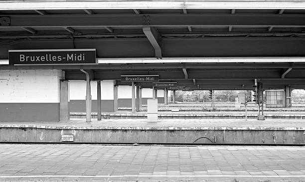 istock Trainstation Bruxelles-Midi with Trains and Empty 2240387343