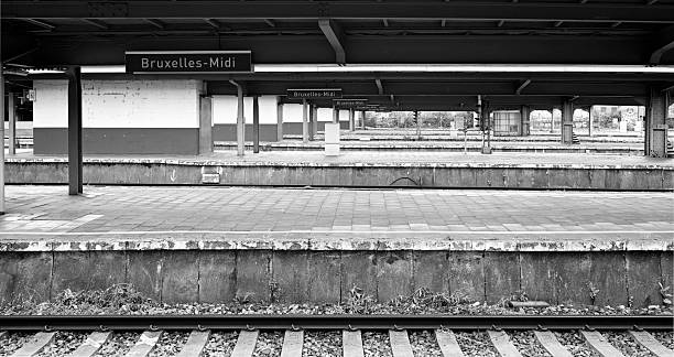 istock Trainstation Bruxelles-Midi with Trains and Empty 2240387344