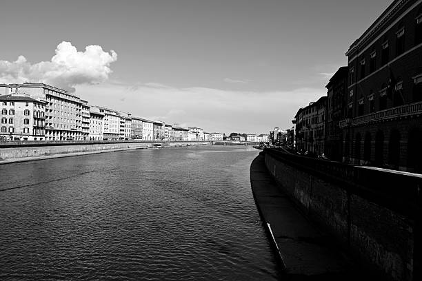 Pisa City Panorama with river
