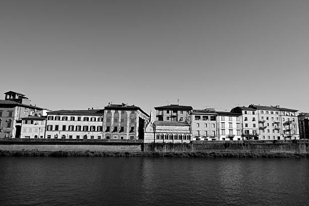 View of the Santa Maria della Spina Church in Pisa, shot with analogue film