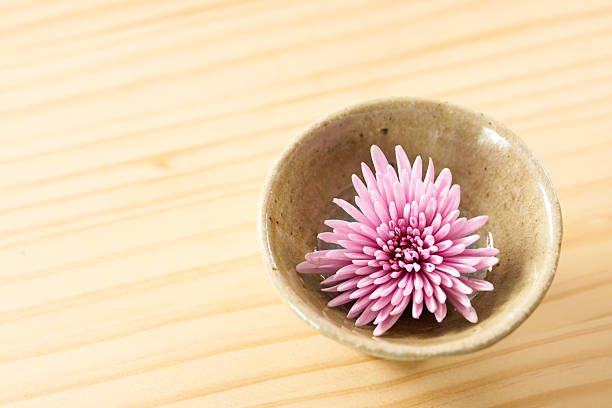 Image of purple edible chrysanthemums