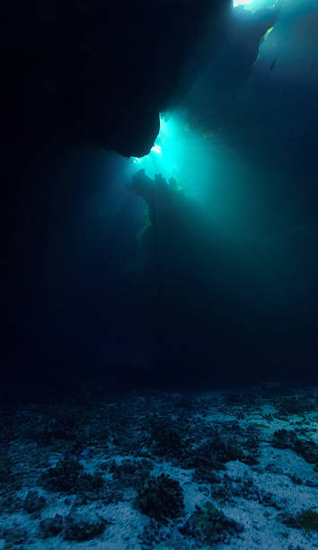 istock Cathedral of sunlight underwater 2240389557