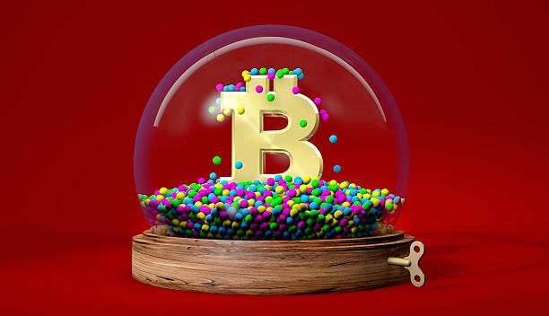 Funny Cryptocurrency Sign in a Snow Globe