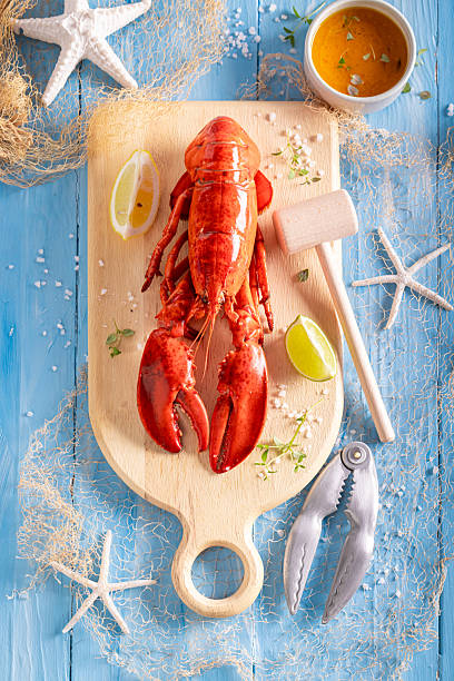 istock Boiled red lobster as fresh seafood meal. 2240406638