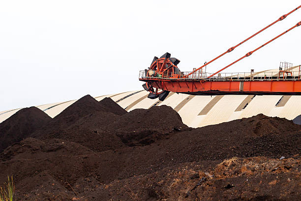 istock Bucket wheel excavator harvests earth and extracts material with its extraction system today. 2240409740