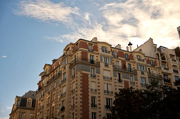 Classic haussmannian apartment building facade defining the urban landscape of paris
