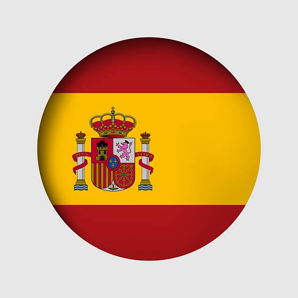 istock Circle Spain national flag highlight icon, sticker 2240436481