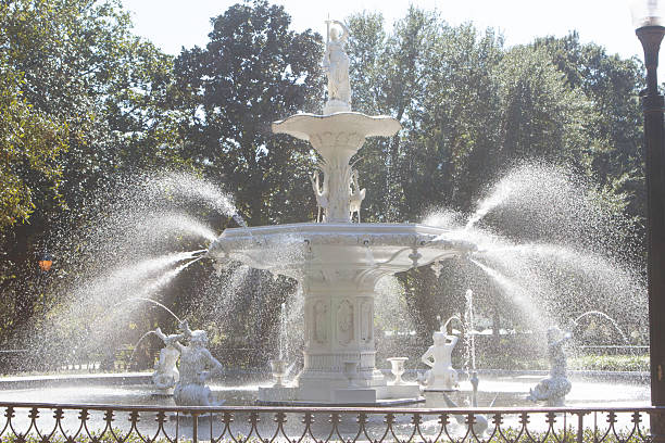 istock Fountain and Spanish Moss in Savannah 2240436572